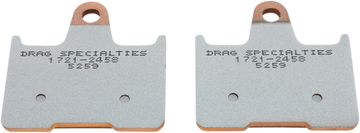1721-2458 - DRAG SPECIALTIES Sintered Brake Pads - Sportster HDP537