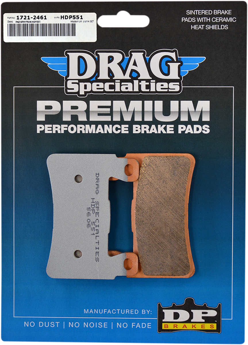 1721-2461 - DRAG SPECIALTIES Sintered Brake Pads - Softail HDP551