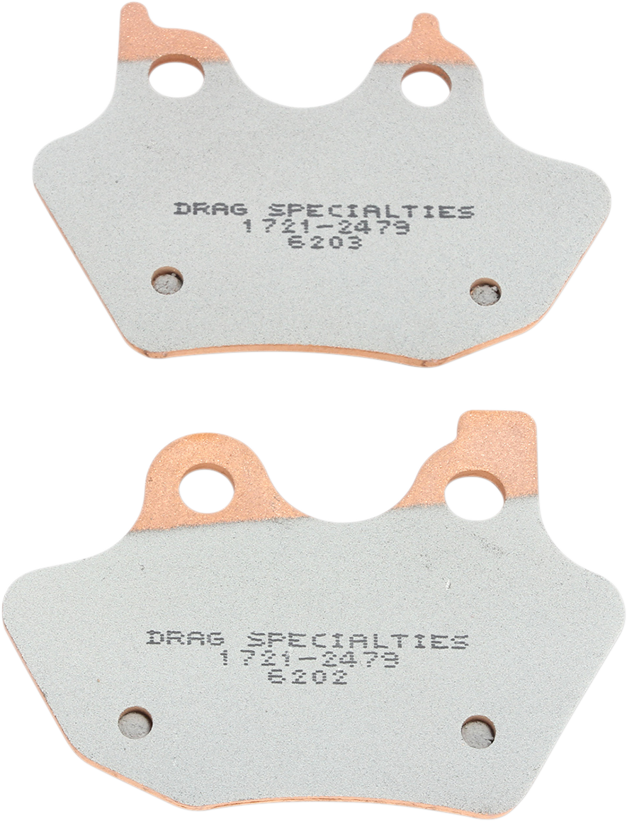 1721-2479 - DRAG SPECIALTIES Sintered Brake Pads - Harley-Davidson HDP918