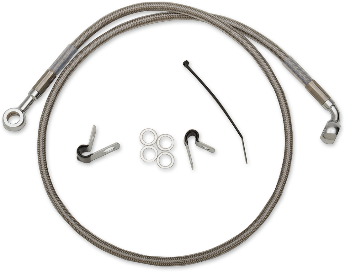 1741-0875 - DRAG SPECIALTIES Brake Line - Front (Upper) - Stainless Steel 660313