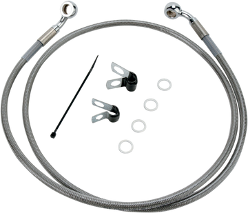 1741-2643 - DRAG SPECIALTIES Brake Line - Front - +10" - Stainless Steel - XL 660313-10