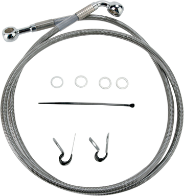 1741-2645 - DRAG SPECIALTIES Brake Line - Front - +4" - Stainless Steel - XL 660310-4