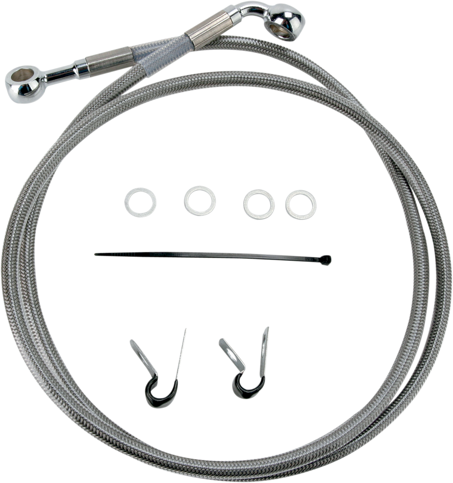 1741-2647 - DRAG SPECIALTIES Brake Line - Front - +8" - Stainless Steel - XL 660310-8