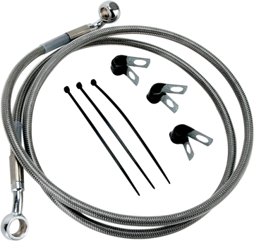 1741-2649 - DRAG SPECIALTIES Brake Line - Front - +2" - Stainless Steel 660214-2