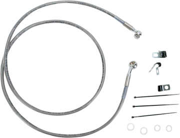 1741-2652 - DRAG SPECIALTIES Brake Line - Front - +8" - Stainless Steel 660214-8