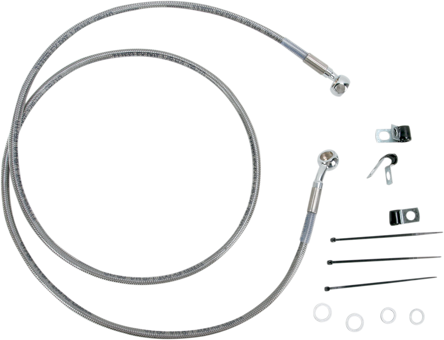 1741-2652 - DRAG SPECIALTIES Brake Line - Front - +8" - Stainless Steel 660214-8