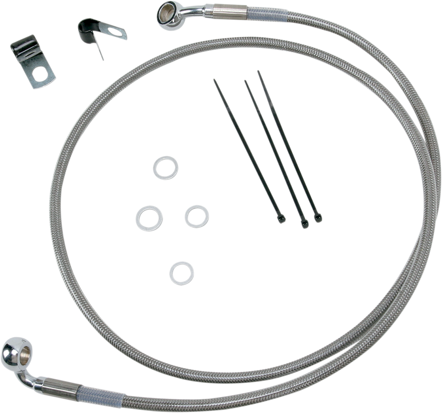 1741-2654 - DRAG SPECIALTIES Brake Line - Front - +2" - Stainless Steel 640210-2
