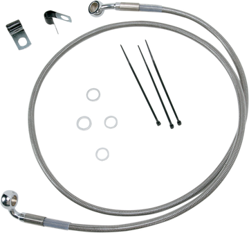 1741-2655 - DRAG SPECIALTIES Brake Line - Front - +4" - Stainless Steel 640210-4