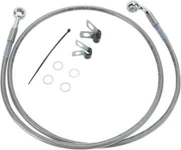 1741-2656 - DRAG SPECIALTIES Brake Line - Front - +6" - Stainless Steel 640210-6