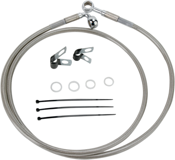 1741-2657 - DRAG SPECIALTIES Brake Line - Front - +2" - Stainless Steel 640115-2