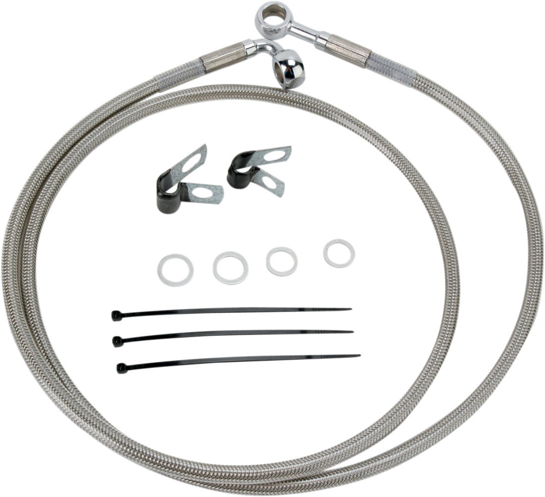 1741-2659 - DRAG SPECIALTIES Brake Line - Front - +6" - Stainless Steel 640115-6