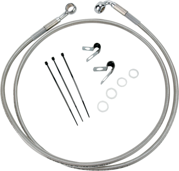 1741-2679 - DRAG SPECIALTIES Brake Line - Front - +10" - Stainless Steel 640113-10