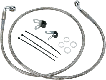 1741-2683 - DRAG SPECIALTIES Brake Line - Front - +8" - Stainless Steel 640112-8