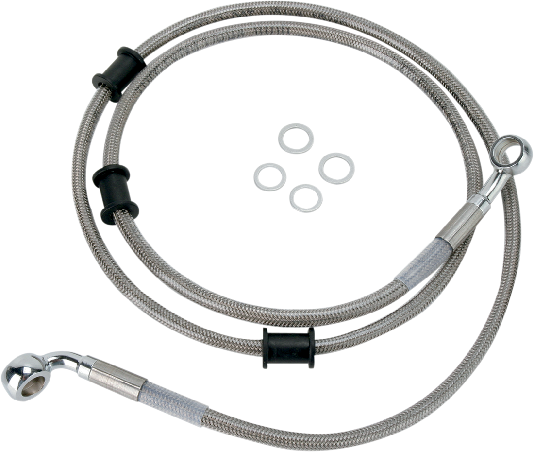 1741-2792 - DRAG SPECIALTIES Brake Line - Front (Upper) - Stainless Steel 680214