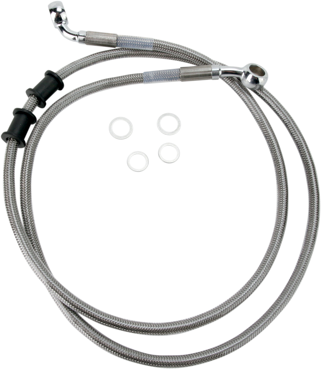 1741-2890 - DRAG SPECIALTIES Brake Line - +4" - Stainless Steel - FXDB 660324-4