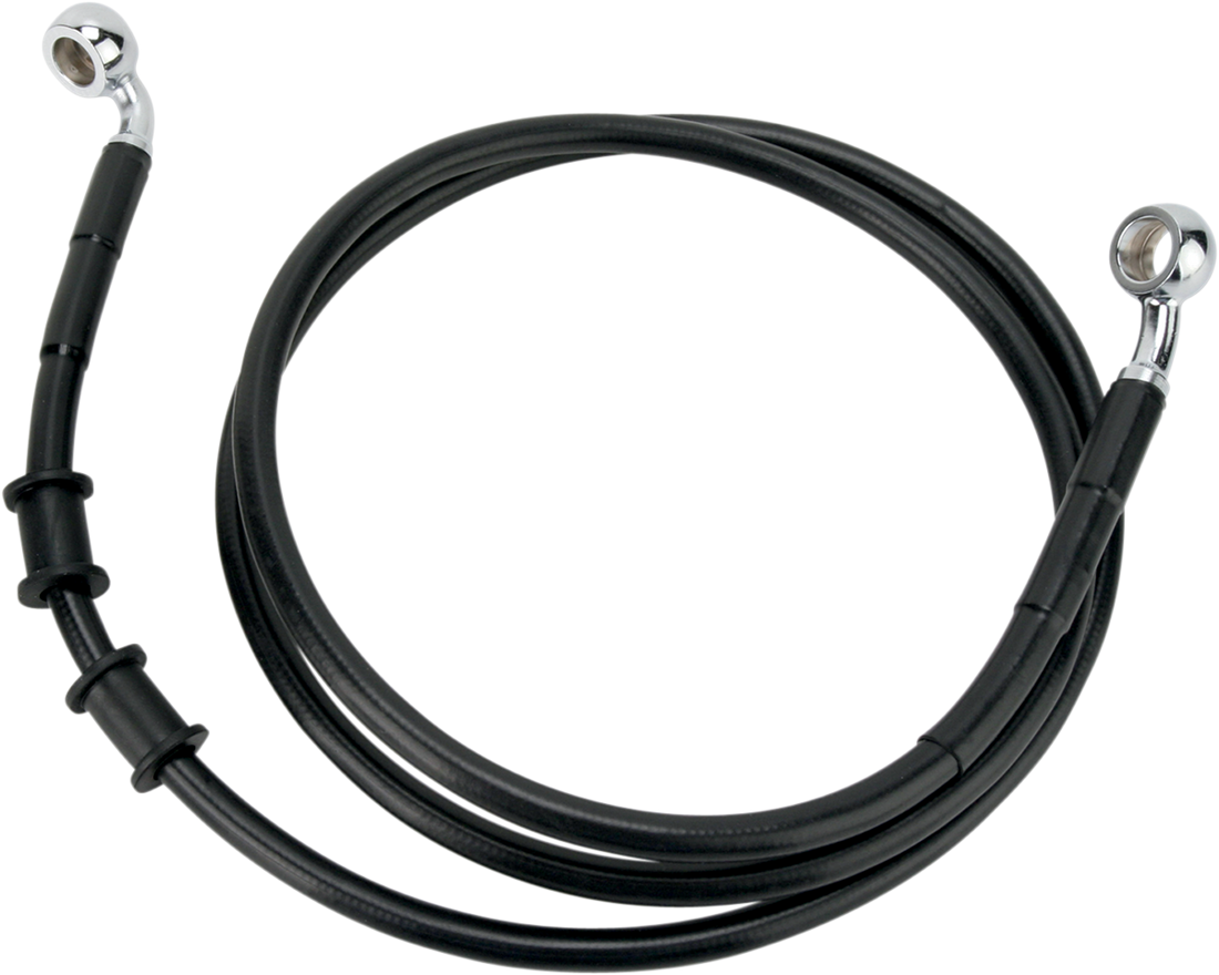 1741-2899 - DRAG SPECIALTIES Brake Line - Front - Black - +10" - FXDB '08-'17 660324-10BLK