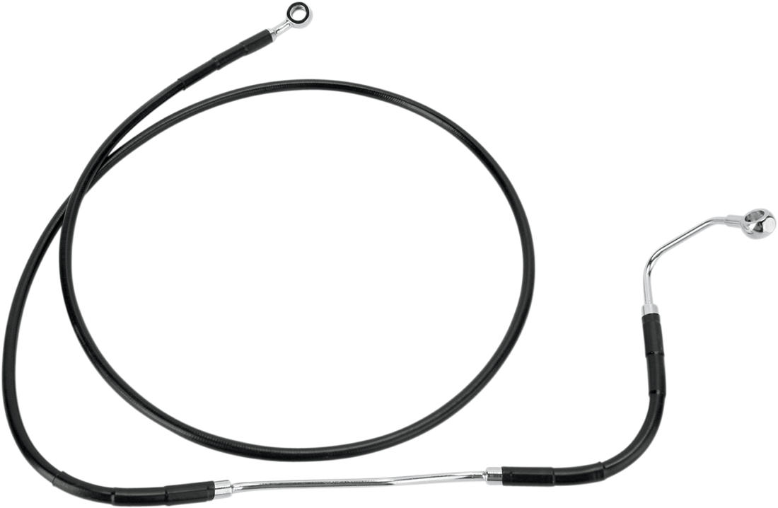 1741-2933 - DRAG SPECIALTIES Brake Line - Front - Black - +2" ABS 691182-2BLK