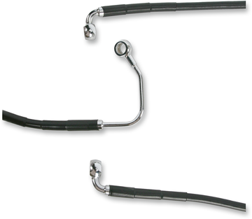 1741-2939 - DRAG SPECIALTIES Brake Line - Front (Lower/Mid) - ABS - Black 691183-BLK