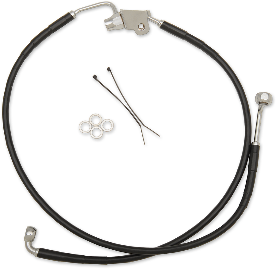 1741-3850 - DRAG SPECIALTIES Brake Line - Rear - Black 640240B