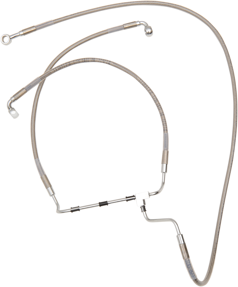 1741-3981 - DRAG SPECIALTIES Brake Line - +8" - Stainless Steel 614085-8