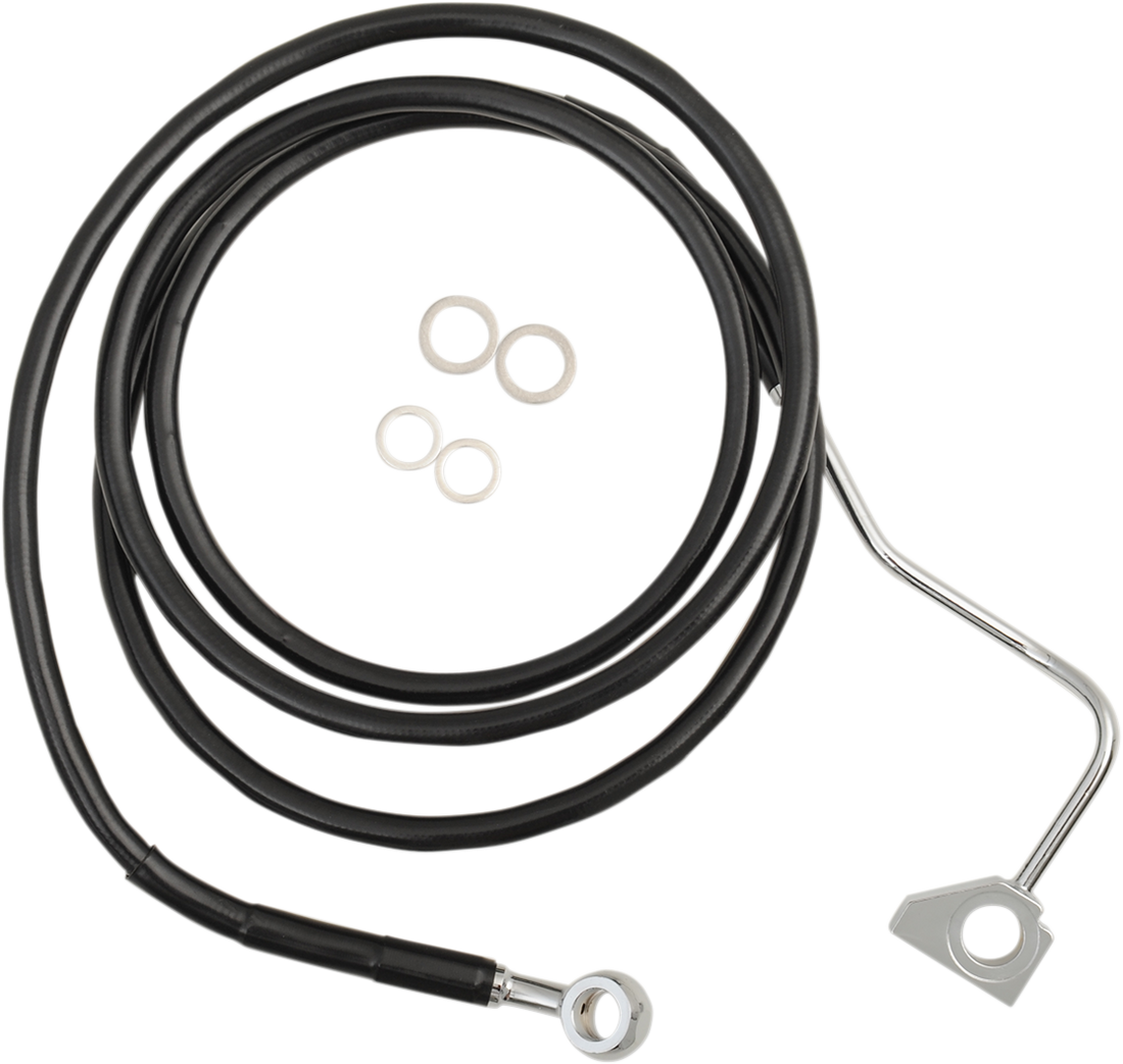 1741-3995 - DRAG SPECIALTIES Brake Line - Front - Black - +2" with ABS 614220-2BLK
