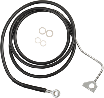 1741-3995 - DRAG SPECIALTIES Brake Line - Front - Black - +2" with ABS 614220-2BLK