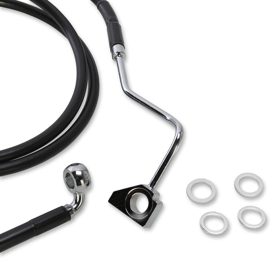 1741-4506 - DRAG SPECIALTIES Brake Line - Front - Black - +4" 615220-4BLK