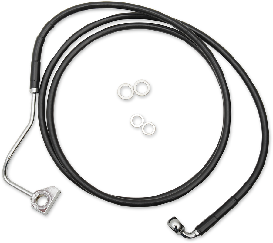 1741-4508 - DRAG SPECIALTIES Brake Line - Front - Black - +8" 615220-8BLK