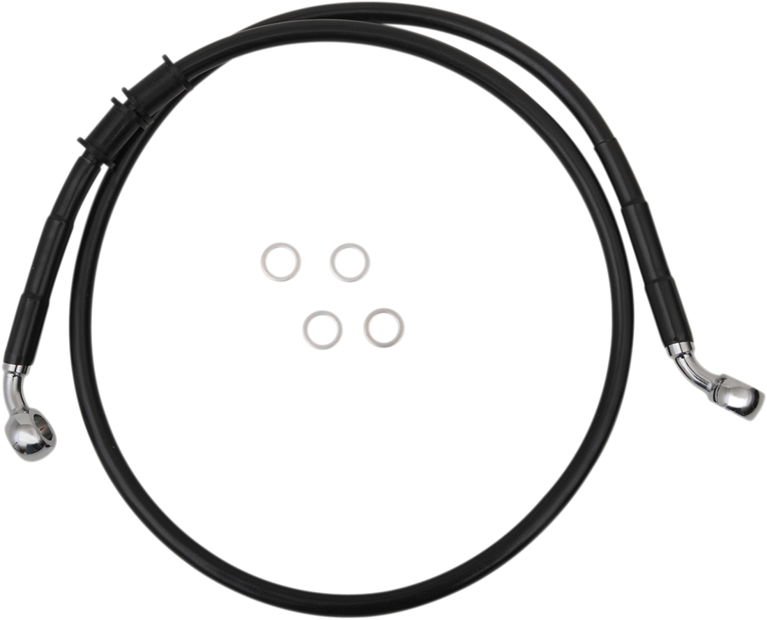 1741-5363 - DRAG SPECIALTIES Brake Line - Front - +6" - Black - XL 614760-6BLK