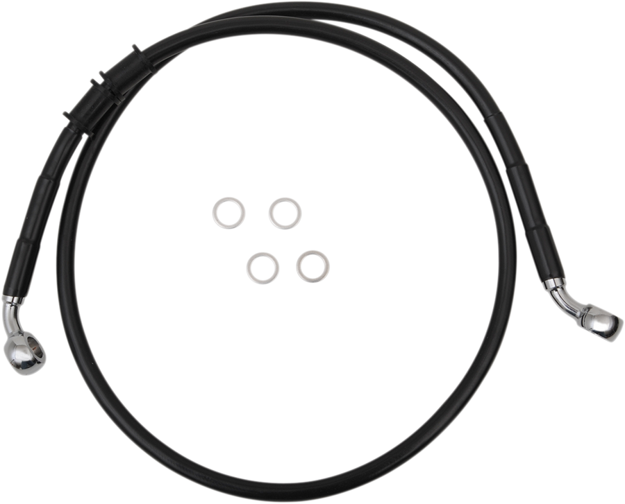 1741-5363 - DRAG SPECIALTIES Brake Line - Front - +6" - Black - XL 614760-6BLK