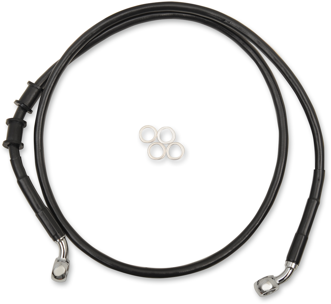 1741-5379 - DRAG SPECIALTIES Brake Line - Front - +8" - Black - XL 614766-8BLK