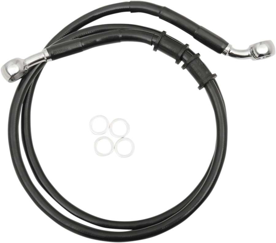 1741-5387 - DRAG SPECIALTIES Brake Line - Front - +2" - Black - XL 614771-2BLK