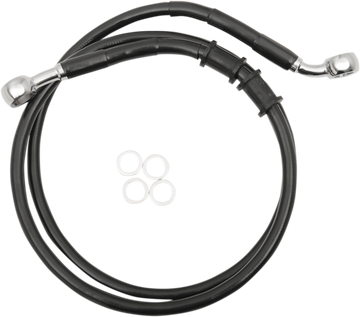 1741-5393 - DRAG SPECIALTIES Brake Line - Front - +8" - Black - XL 614771-8BLK