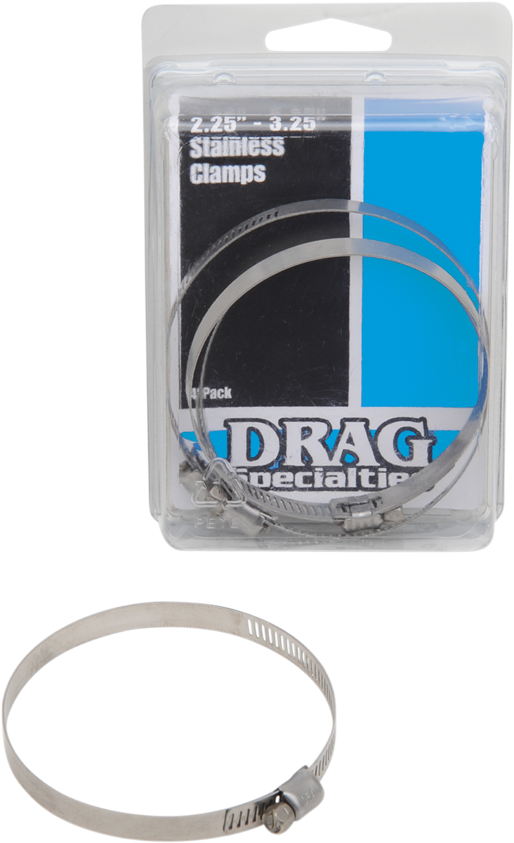 1861-0673 - DRAG SPECIALTIES Clamps - Stainless Steel - 2.25"-3.25" 114-6244