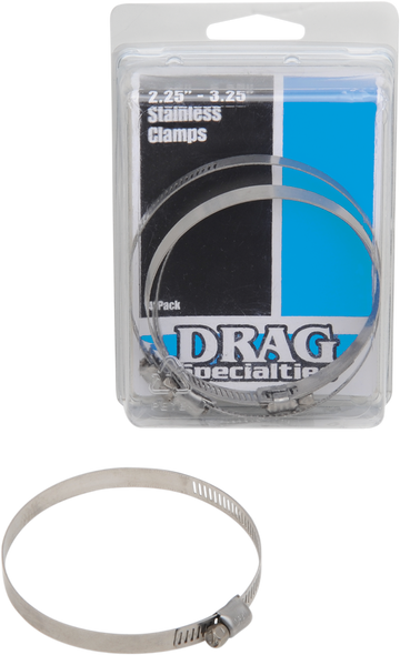 1861-0673 - DRAG SPECIALTIES Clamps - Stainless Steel - 2.25"-3.25" 114-6244