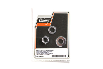 8769-3 - Chrome Front Axle Nut and Washer Kit