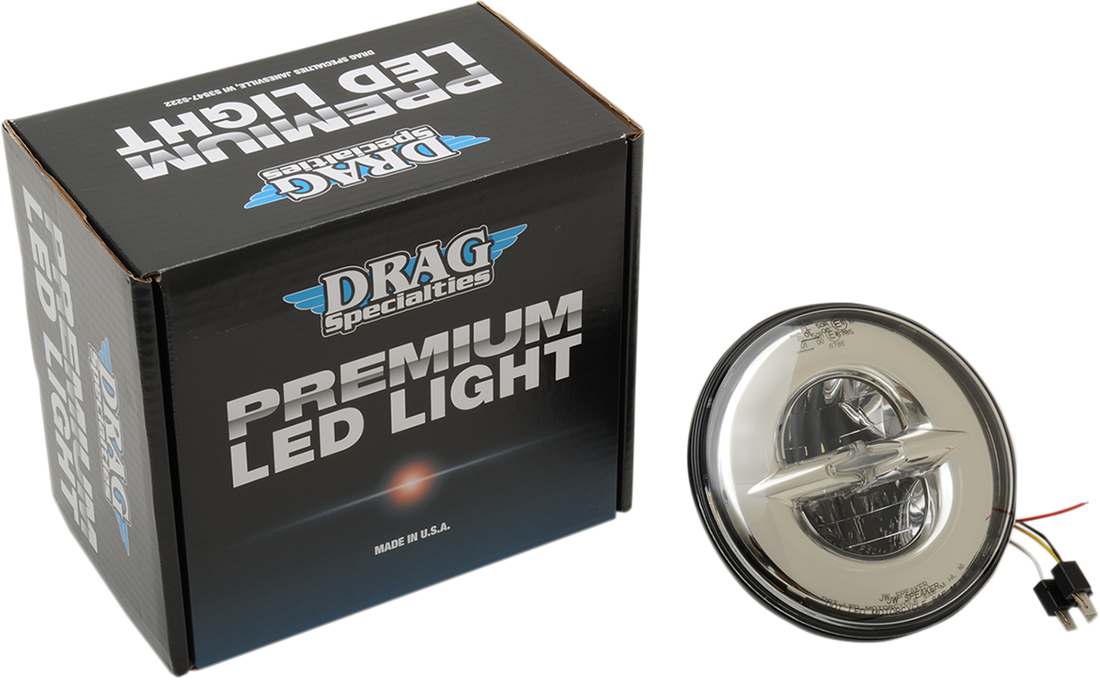 2001-1542 - DRAG SPECIALTIES 7" Reflector-Style Headlight - Chrome 0552864