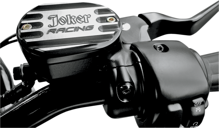 0610-0583 - JOKER MACHINE Master Cylinder Cover - Brake - Front - Joker Logo - Black 10-381B