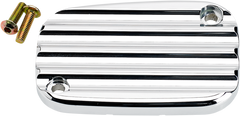 0610-0842 - JOKER MACHINE Master Cylinder Cover - Brake - Front - Finned - Chrome 08-002C