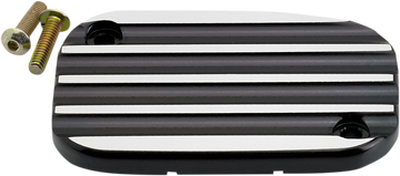 0610-1762 - JOKER MACHINE Master Cylinder Cover - Hydraulic Clutch - Finned - Black 08-005B