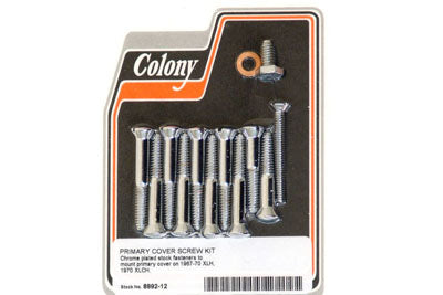 8892-12 - Primary Cover Screw Kit Chrome