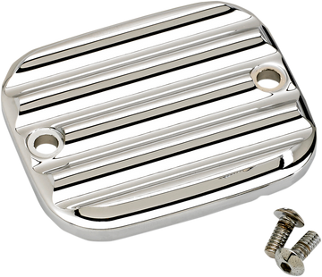 0611-0135 - JOKER MACHINE Master Cylinder Cover - Brake - Front - Finned - Chrome 951019-3