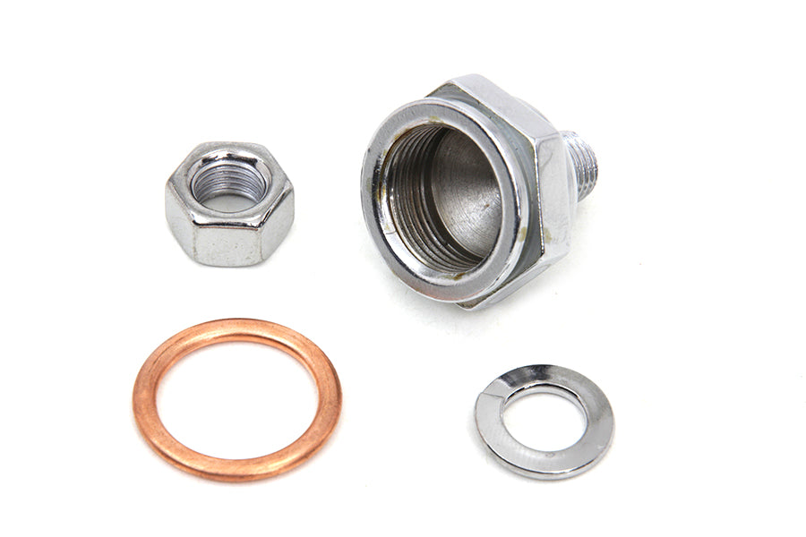 8901-4 - Linkert Carburetor Bowl Chrome Lock Nut