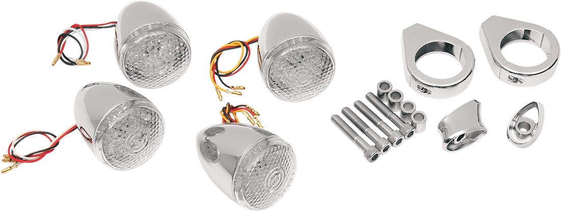 2020-0274 - DRAG SPECIALTIES Turn Signal Kit - Clear/Red 12-0222