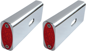 2040-2053 - PRO-ONE PERF.MFG. Strut LED Marker Light - Chrome/Red 909108R