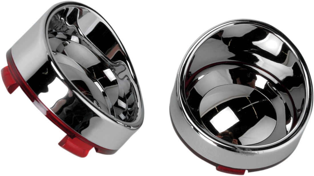 2020-0401 - DRAG SPECIALTIES Visor-Style Bezel/Lenses - Red/Mirror L22-6828RC