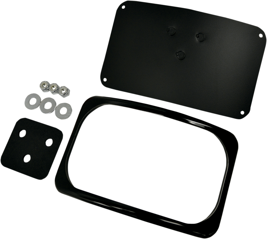 2030-0628 - DRAG SPECIALTIES License Plate Mount - 3 Hole - Gloss Black 2030-0628