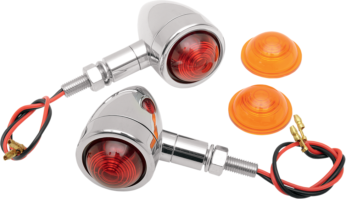 2040-0276 - DRAG SPECIALTIES Mini-Bullet Light Kit - Amber/Red 20-65921