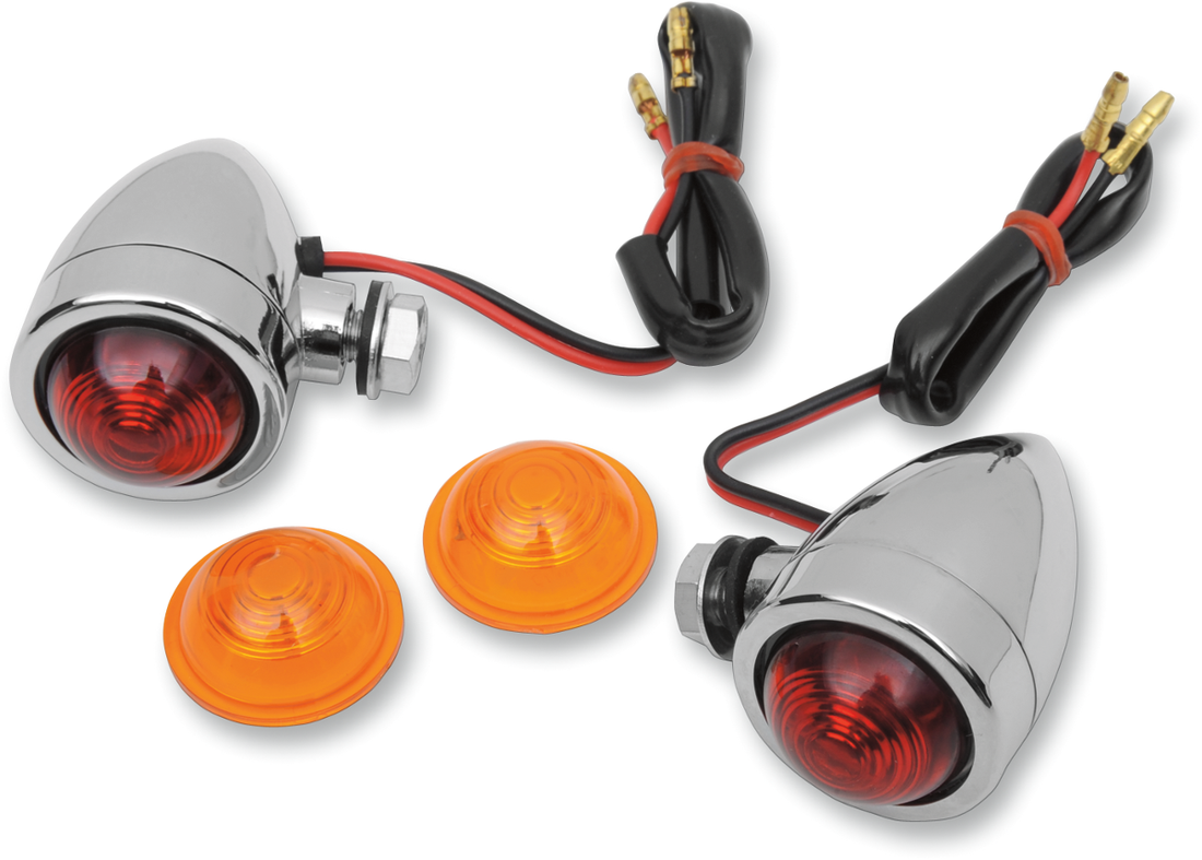 2040-0532 - DRAG SPECIALTIES Mini-Bullet Light Kit - Amber/Red 20-6592H