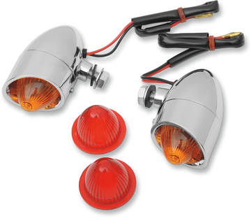 2040-0533 - DRAG SPECIALTIES Mini Retro-Style Marker Light Kit - Amber/Red 20-6053SBA/RH